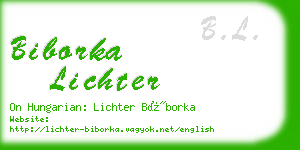 biborka lichter business card